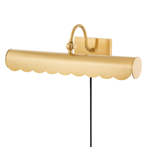 Mitzi by Hudson Valley Mitzi Alana Medium Aged Brass Ceramic Sconce HL762102M-AGB