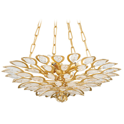 Corbett Lighting Vittoria Gold Leaf LED Crystal Chandelier