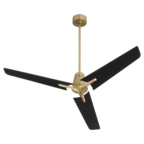Oxygen Halcyon Aged Brass Ceiling Fan Without Light