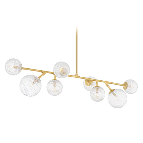 Corbett Lighting Glasgow Vintage Polished Brass Linear Chandelier