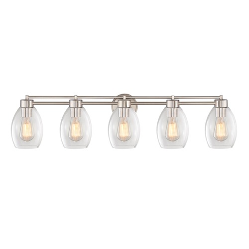 Design Classics Lighting Satin Nickel Bathroom Light 706-09 GL1034-CLR