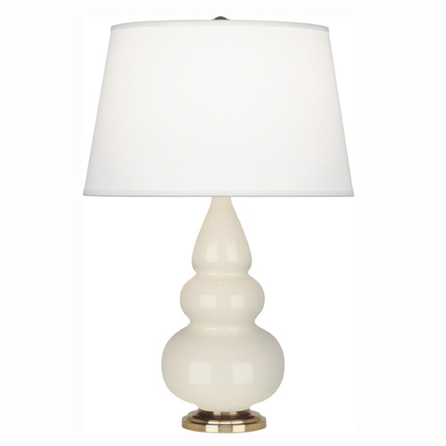 Robert Abbey Lighting Robert Abbey Lighting Small Triple Gourd Bone / Antique Natural Brass Table Lamp with Empire Shade 254X