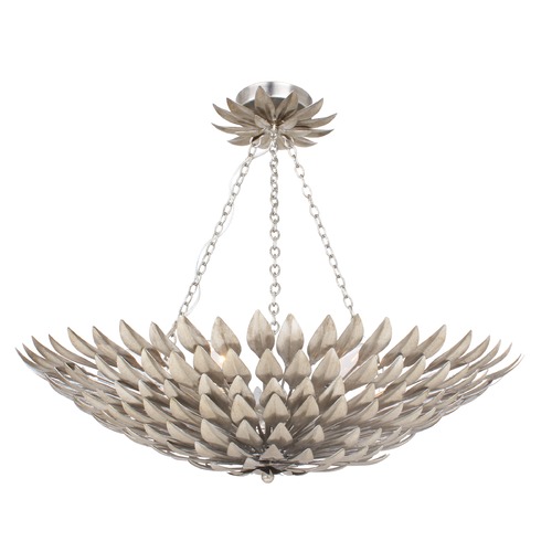 Crystorama Lighting Crystorama Lighting Broche Antique Silver Semi-Flushmount Light 517-SA_CEILING