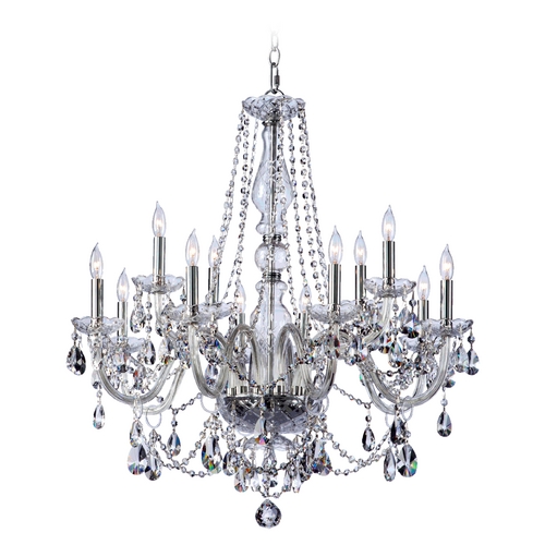 Quorum Lighting Bohemian Katerina Chrome Crystal Chandelier by Quorum Lighting 631-12-514