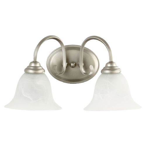 Quorum Lighting Spencer Classic Nickel Bathroom Light by Quorum Lighting 5110-2-64