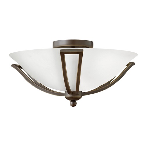 Hinkley Bolla 16.75-Inch Olde Bronze Flush Mount by Hinkley Lighting 4660OB-OPAL