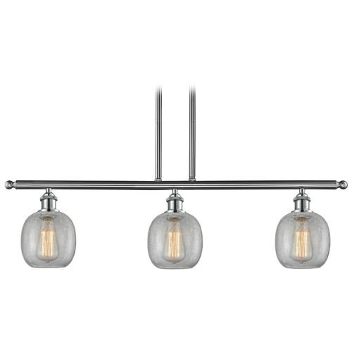 Innovations Lighting Innovations Lighting Belfast Brushed Satin Nickel Island Light with Globe Shade 516-3I-SN-G105