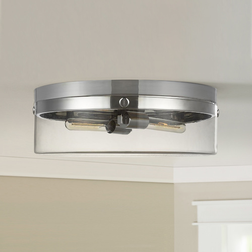 Chapman & Meyers Garrett 18.38-Inch Polished Nickel Flush Mount by Visual Comfort Studio