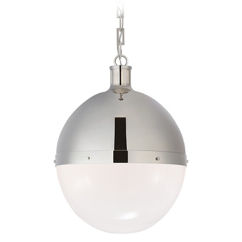 Visual Comfort Signature Collection Thomas OBrien Hicks Extra Large Pendant in Nickel by Visual Comfort Signature TOB5064PNWG