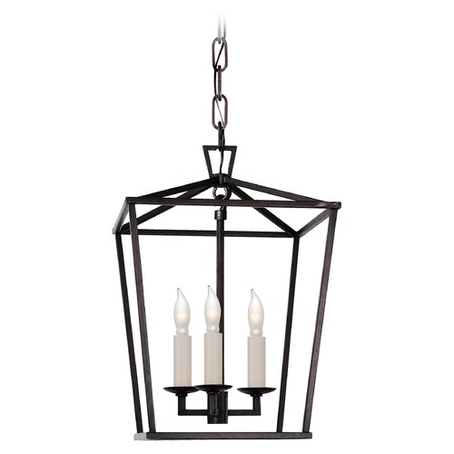 E.F. Chapman Darlana Mini Lantern in Aged Iron by Visual Comfort Signature