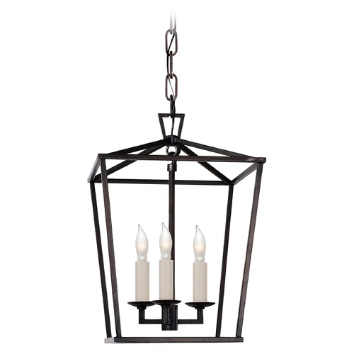 Visual Comfort Signature Collection E.F. Chapman Darlana Mini Lantern in Aged Iron by Visual Comfort Signature CHC2175AI