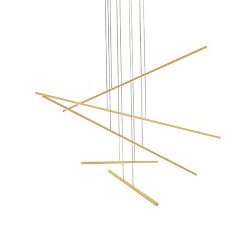 Vega Minor Brushed Gold LED Multi-Light Pendant by Kuzco Lighting
