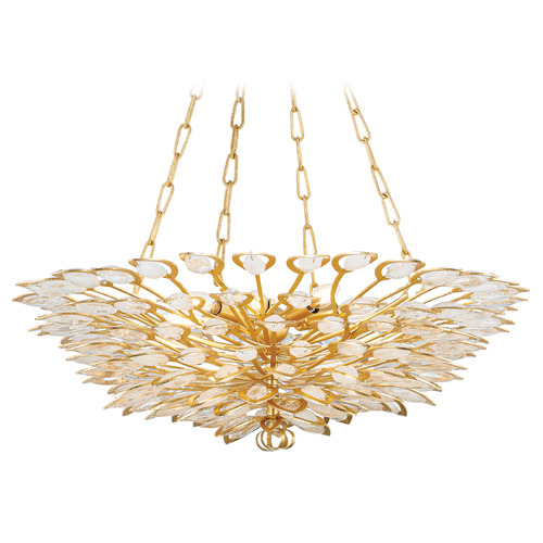 Corbett Lighting Corbett Lighting Vittoria Gold Leaf LED Crystal Chandelier 363-32-GL