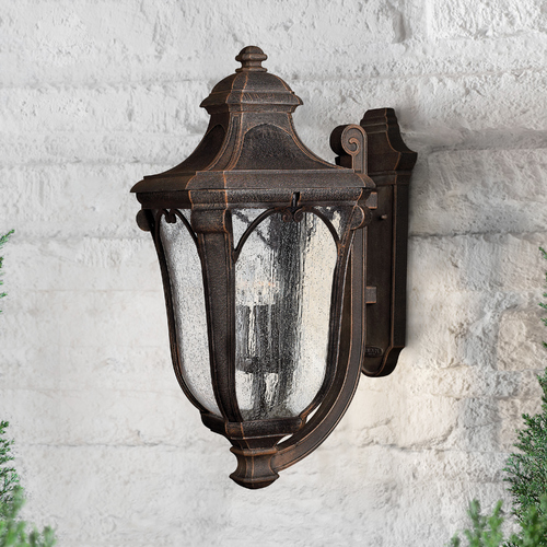 Hinkley Seeded Glass Outdoor Wall Light Bronze Hinkley 1319MO