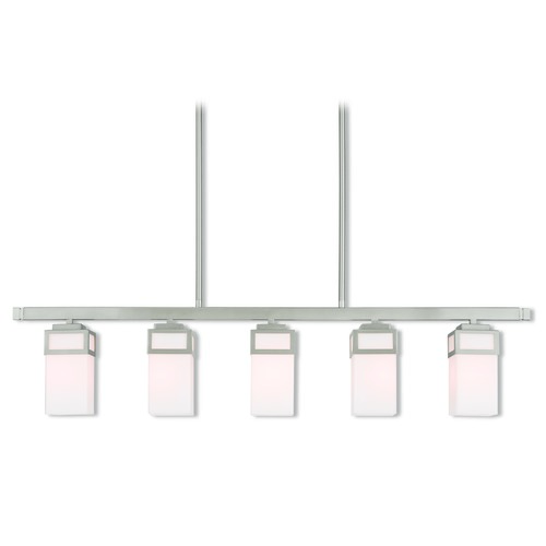 Livex Lighting Livex Lighting Harding Brushed Nickel Island Light with Rectangle Shade 40194-91