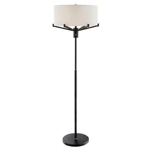 Lite Source Lighting Jerod Black Antique Brass Floor Lamp by Lite Source Lighting LS-83157