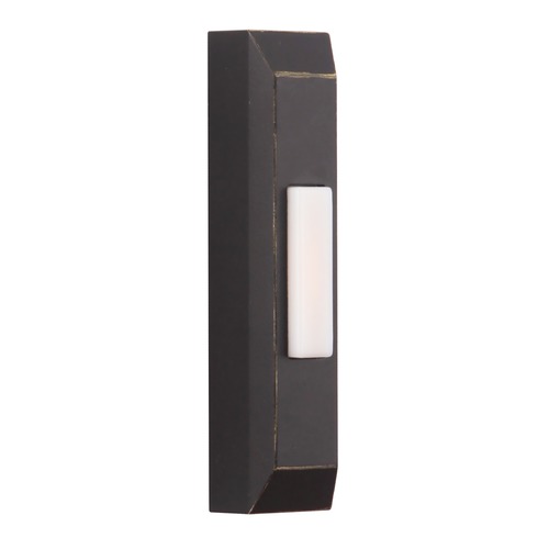 Craftmade Lighting Surface Mount LED Doorbell Button in Aged Bronze by Craftmade Lighting PB5004-AZ