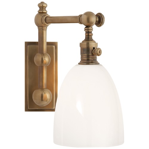 Visual Comfort Signature Collection E.F. Chapman Pimlico Sconce in Antique Brass by Visual Comfort Signature CHD2153ABWG