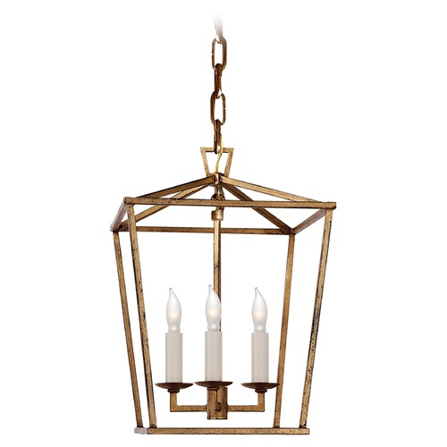 Visual Comfort Signature Collection E.F. Chapman Darlana Mini Lantern in Gilded Iron by Visual Comfort Signature CHC2175GI