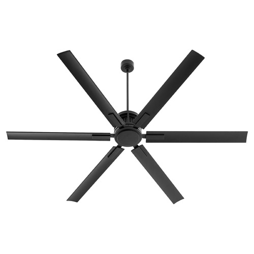 Zeus Matte Black Ceiling Fan Without Light by Quorum Lighting