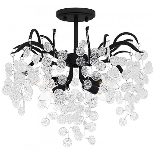 Quoizel Lighting Maple Earth Black Semi-Flushmount Light