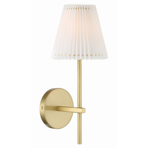 Crystorama Lighting Gamma Aged Brass Sconce
