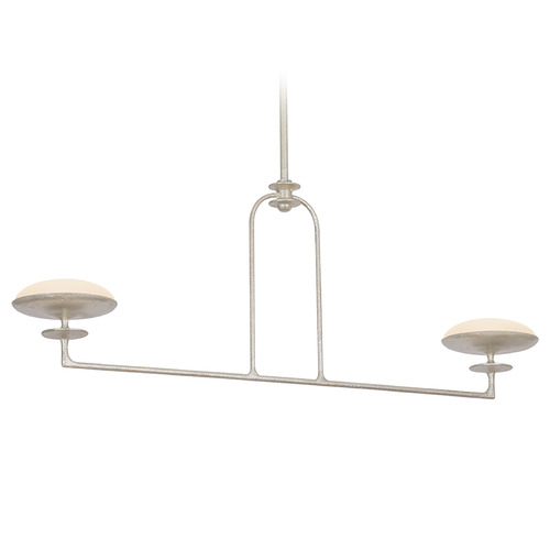 Troy Lighting Troy Lighting Pacific Warm Silver Leaf LED Island Light with Bowl / Dome Shade F2108-WSL