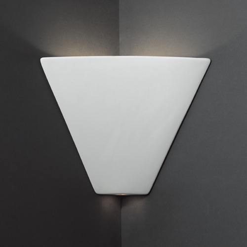 Triangle Corner Sconce Wall Light In Bisque Finish Triangle Corner Sconce Wall Light In Bisque Finish