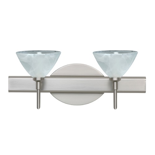 Besa Lighting Besa Lighting Domi Satin Nickel LED Bathroom Light 2SW-174352-LED-SN