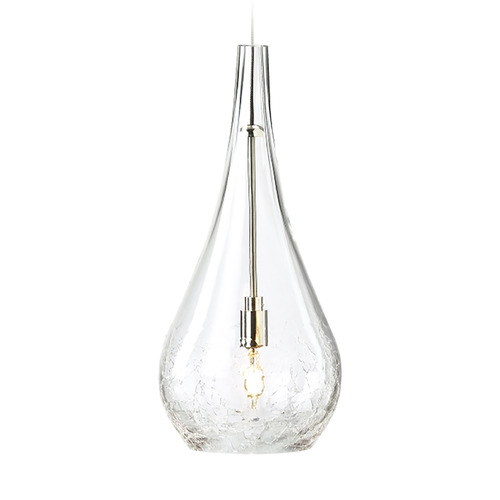 Visual Comfort Modern Collection Seguro MonoRail Pendant in Nickel & Clear by Visual Comfort Modern 700MOSEGCS