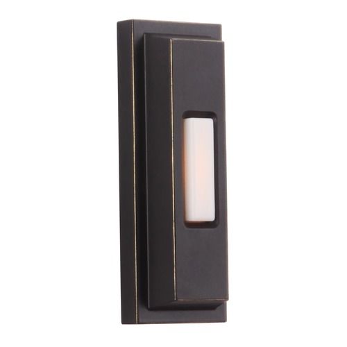 Craftmade Lighting Surface Mount LED Doorbell Button with Rectangle Profile in Aged Bronze by Craftmade Lighting PB5005-AZ