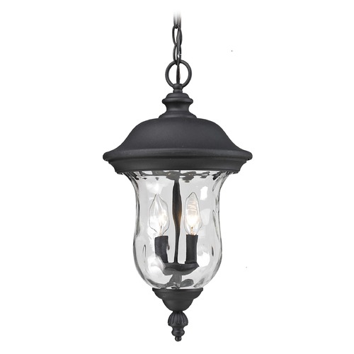 Z-Lite Armstrong Black Outdoor Hanging Light by Z-Lite 533CHM-BK