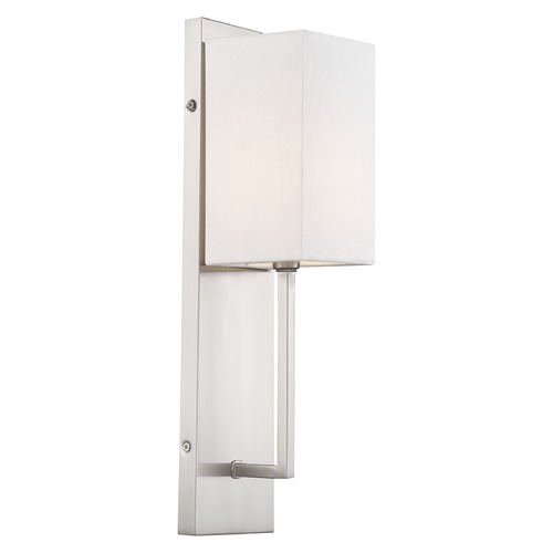 Vesey Brushed Nickel Sconce by Nuvo Lighting