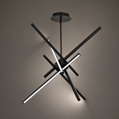 Parallax 39-Inch LED Pendant in Black 3000K by WAC Lighting