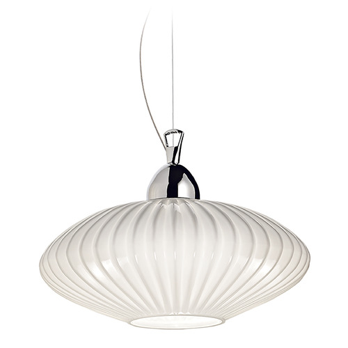 Eurofase Lighting Lorella 12-Inch Glass Pendant in White by Eurofase Lighting 30458-024