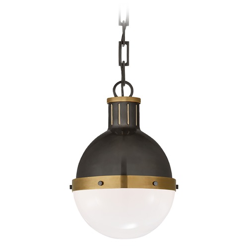 Visual Comfort Signature Collection Thomas OBrien Hicks Small Pendant in Bronze & Brass by Visual Comfort Signature TOB5062BZHABWG