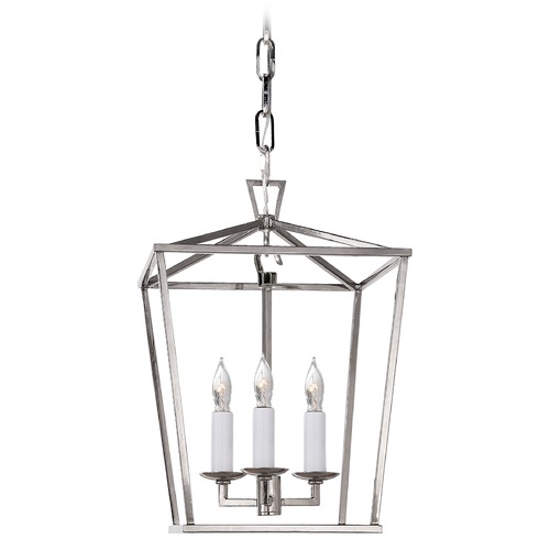 Visual Comfort Signature Collection E.F. Chapman Darlana Mini Lantern in Nickel by Visual Comfort Signature CHC2175PN