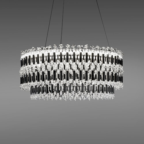 Tahitian Black LED Pendant by Schonbek Lighting
