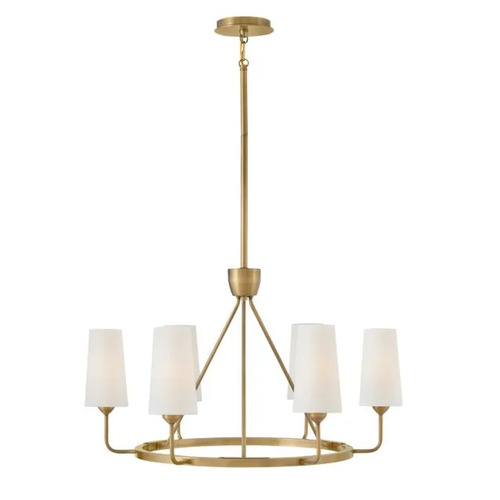 Lewis 29-Inch Chandelier in Heritage Brass by Hinkley Lighting