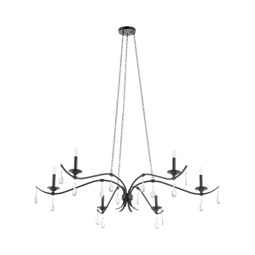 Lorelei 6-Light Chandelier in Matte Black by Quorum Lighting