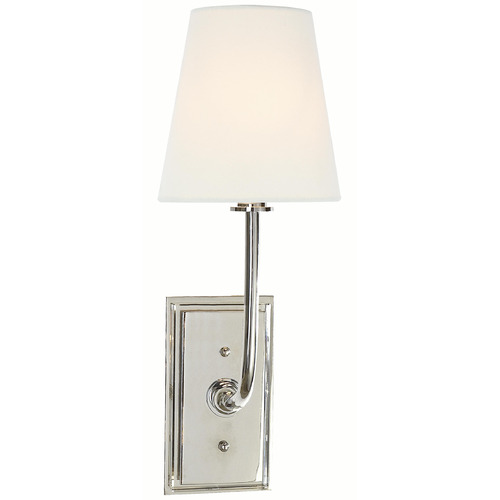 Visual Comfort Signature Collection Thomas O'brien Hulton Polished Nickel Sconce