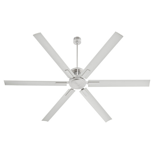 Zeus Satin Nickel Ceiling Fan Without Light by Quorum Lighting
