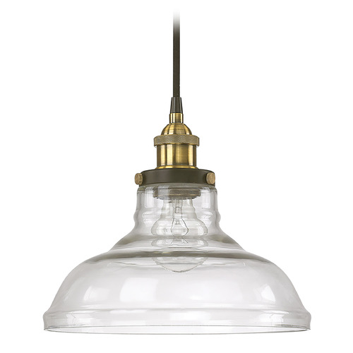 Capital Lighting Benji Dome Glass Pendant in Bronze & Brass by Capital Lighting 9A137A
