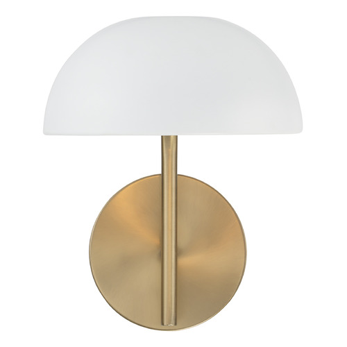 Capital Lighting Reece Aged Brass and White Sconce