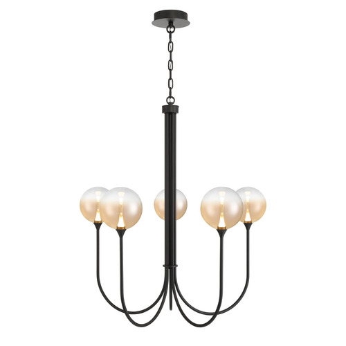 Lissa 5-Light LED Chandelier in Matte Black by Eurofase Lighting