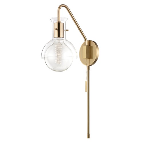 Mitzi by Hudson Valley Riley Sconce in Brass by Mitzi by Hudson Valley HL111101G-AGB