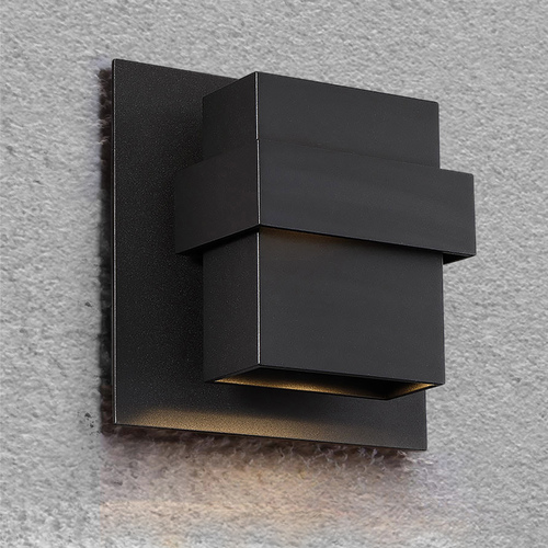 Modern Forms by WAC Lighting Pandora 9-Inch LED Outdoor Wall Light in Black by Modern Forms WS-W30509-BK