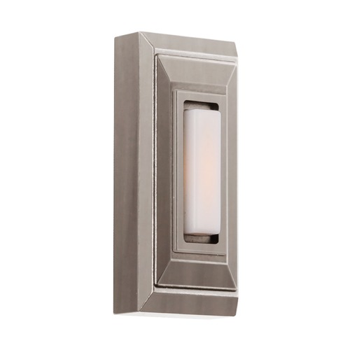 Surface Mount LED Wedged Doorbell Button in Brushed Polished Nickel by Craftmade Lighting