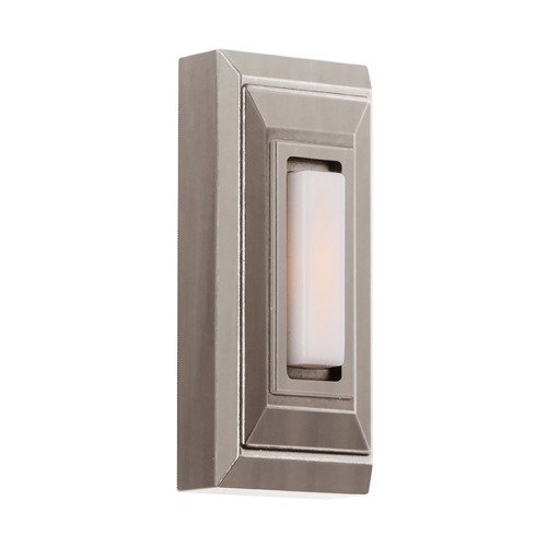 Craftmade Lighting Surface Mount LED Wedged Doorbell Button in Brushed Polished Nickel by Craftmade Lighting PB5007-AP