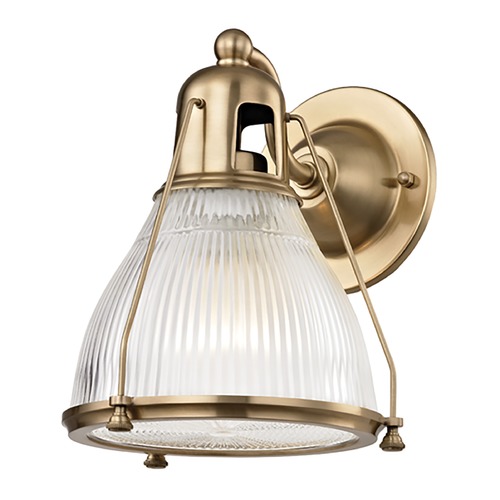 Hudson Valley Lighting Haverhill Aged Brass Sconce by Hudson Valley Lighting 7301-AGB